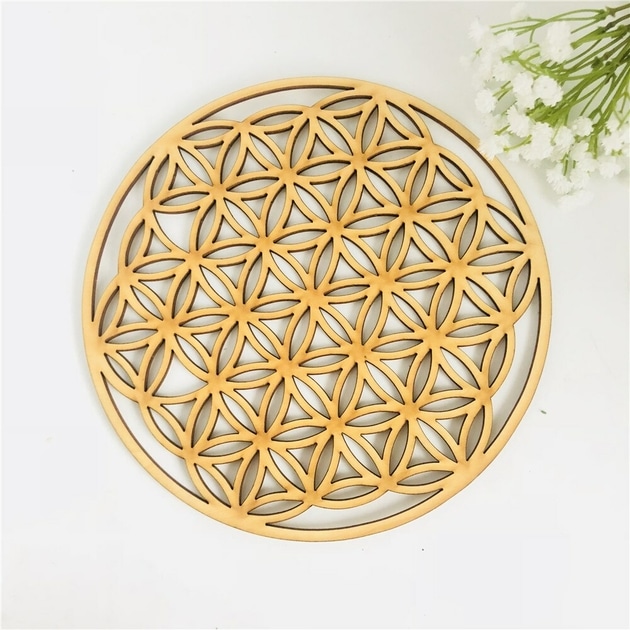 Tapis Energétique Fleur de Vie - Bois vendu par la Boutique Z Comme Zen