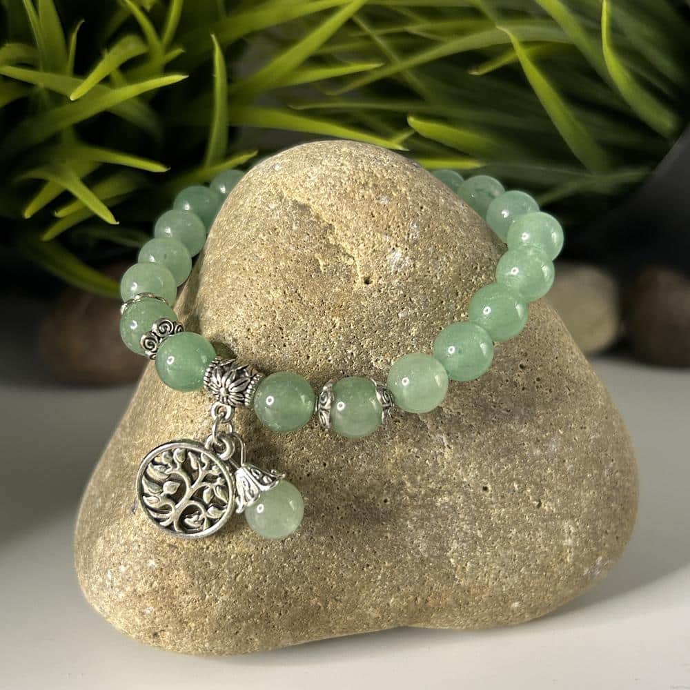 Bracelet Charms Arbre de Vie - Aventurine Verte