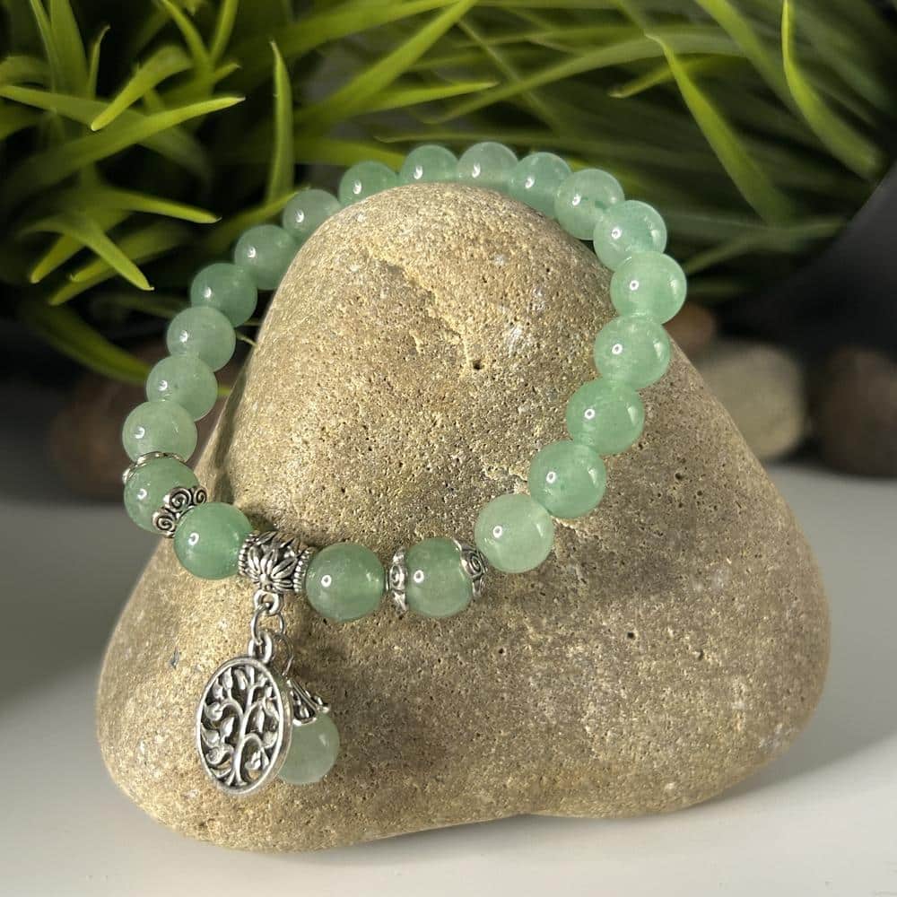 Bracelet Charms Arbre de Vie - Aventurine Verte
