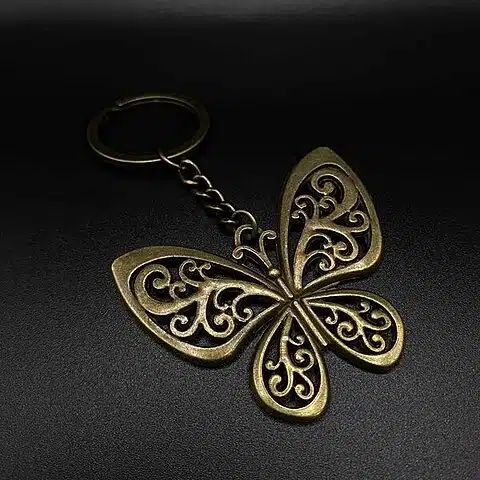 Porte-Clés Totem - Papillon Neela doré bronze vendu par la Boutique Z Comme Zen