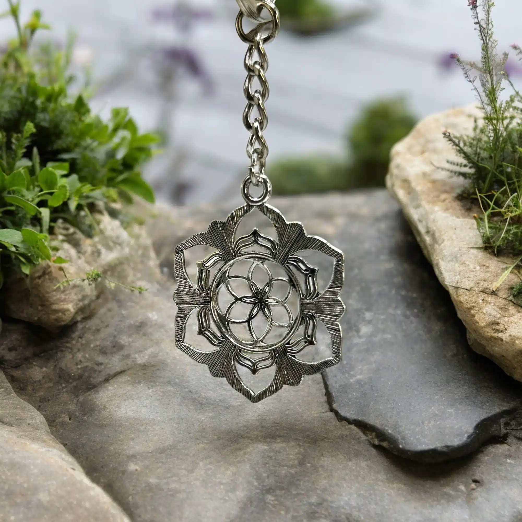 Porte-Clés Zen - Fleur de Vie Hamsa – Image 3