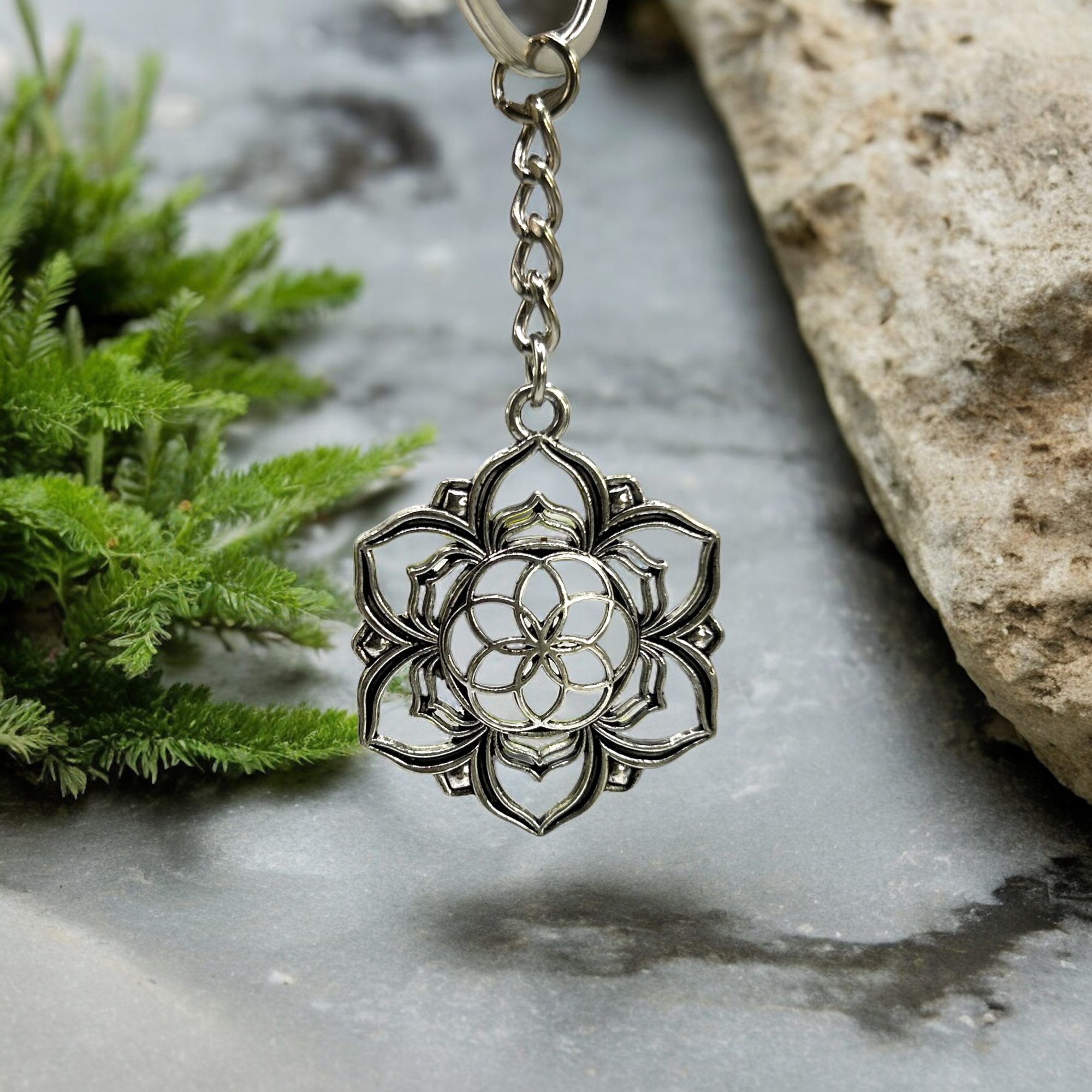 Porte-Clés Zen - Fleur de Vie Hamsa – Image 4