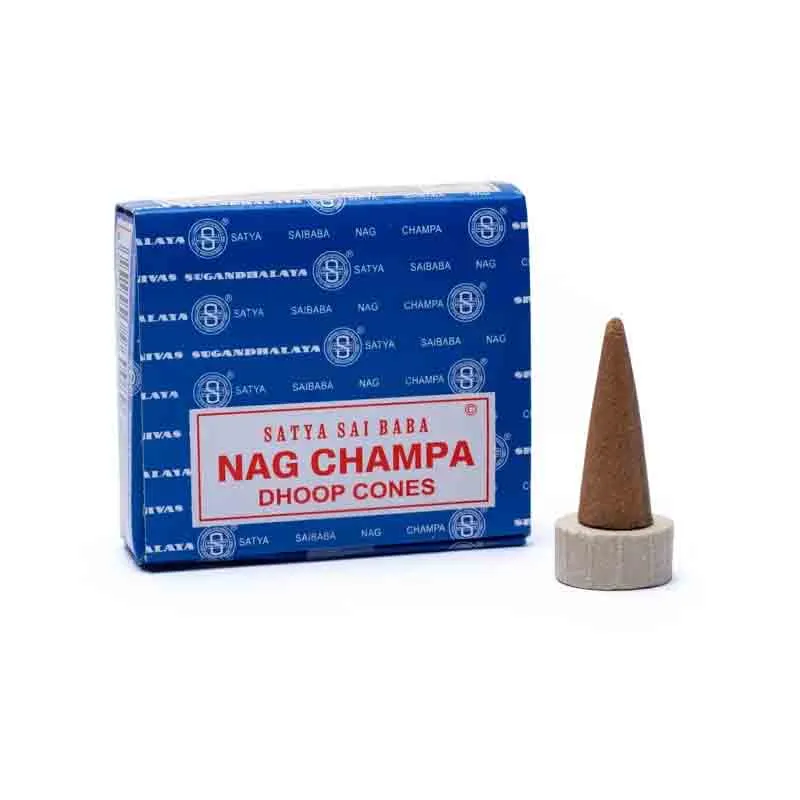 Encens Nag Champa - Satya - Backflow Dhoop Cones vendu par la Boutique Z Comme Zen spécialiste en lithothérapie et produit zen
