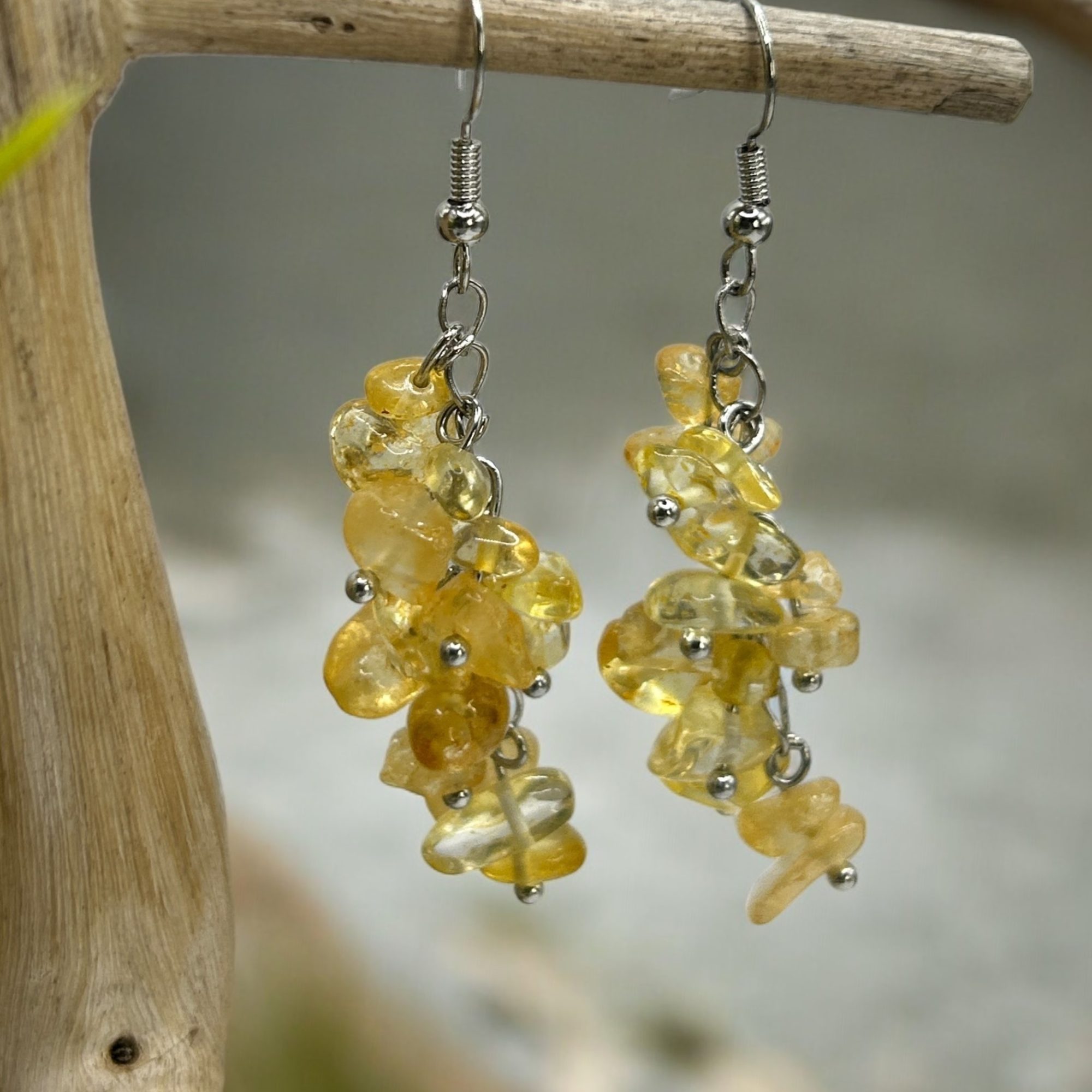 Boucles d'Oreilles Grappe de Citrine – Image 4