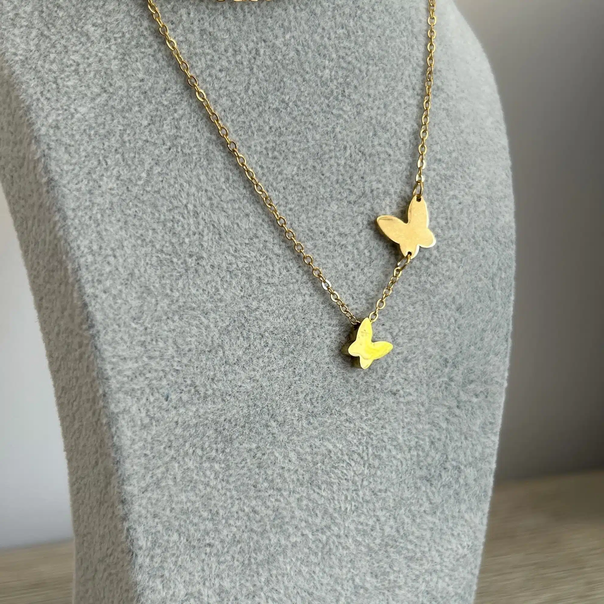 Collier Pendentif Acier Papillon "Manille" - Doré – Image 5