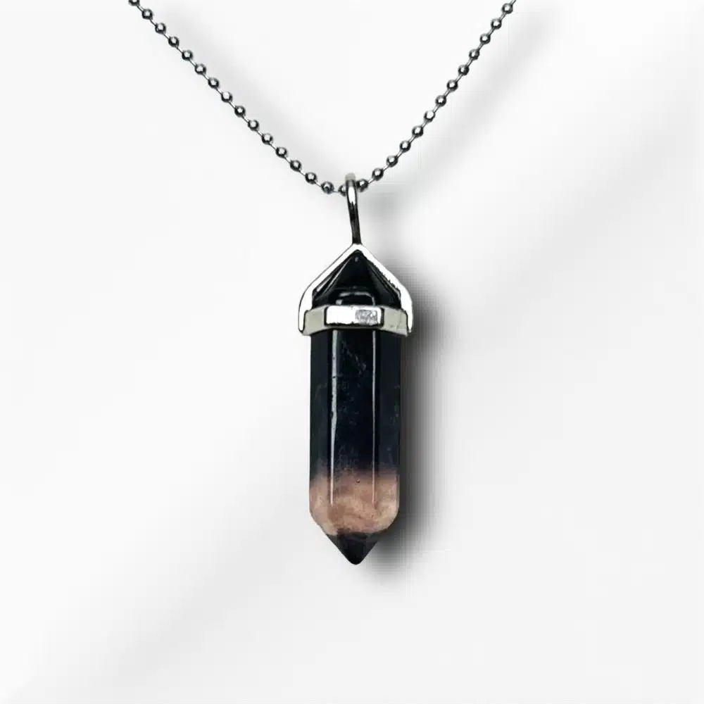 Collier Pendentif Amulette de Fluorite - Violet