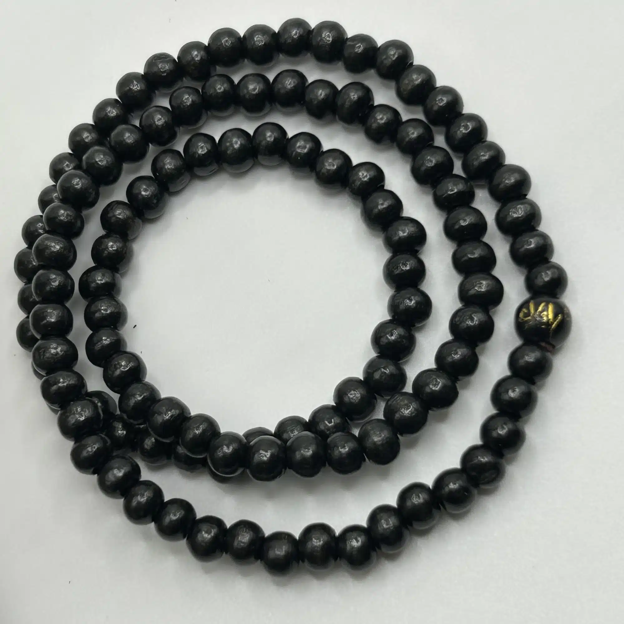 Bracelet Mala Tibétain en Bois de Santal - Mantra - Noir 6mm – Image 6