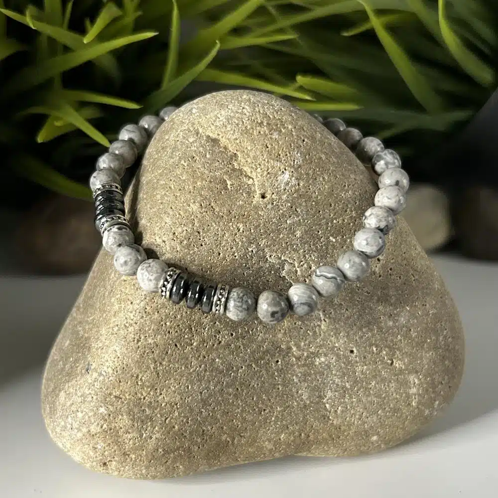 Bracelet Zen Equilibre et Protection - Jaspe Map