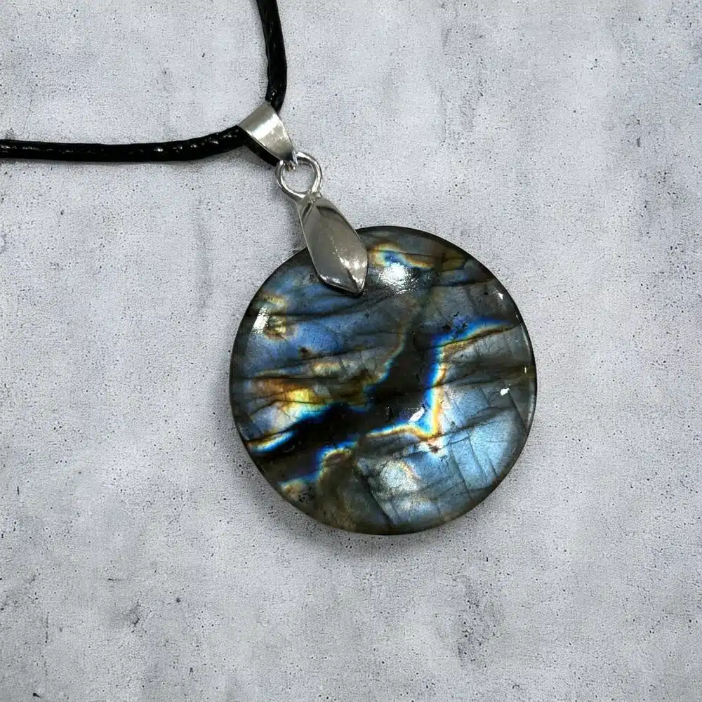 Collier Pendentif Labradorite - Aura Protectrice