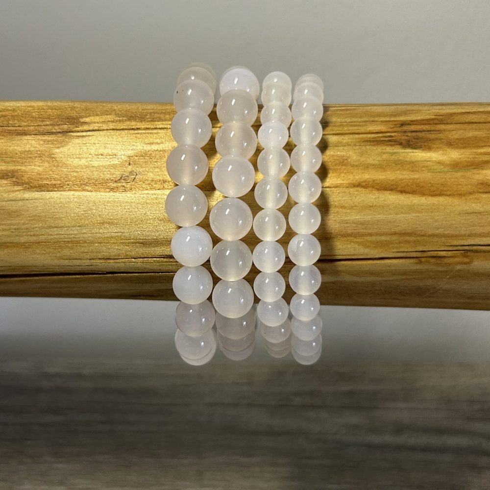 Bracelet Zen Agate Blanche - Clarté Intérieure
