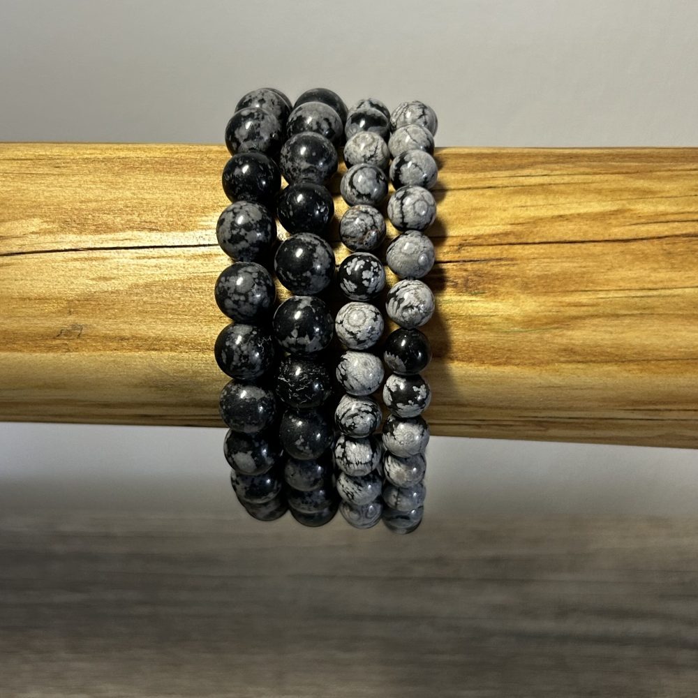 Bracelet Zen Obsidienne Flocon de Neige