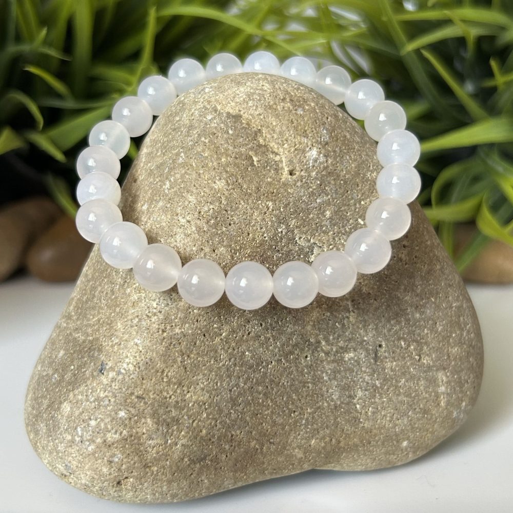 Bracelet Zen Agate Blanche - Clarté Intérieure