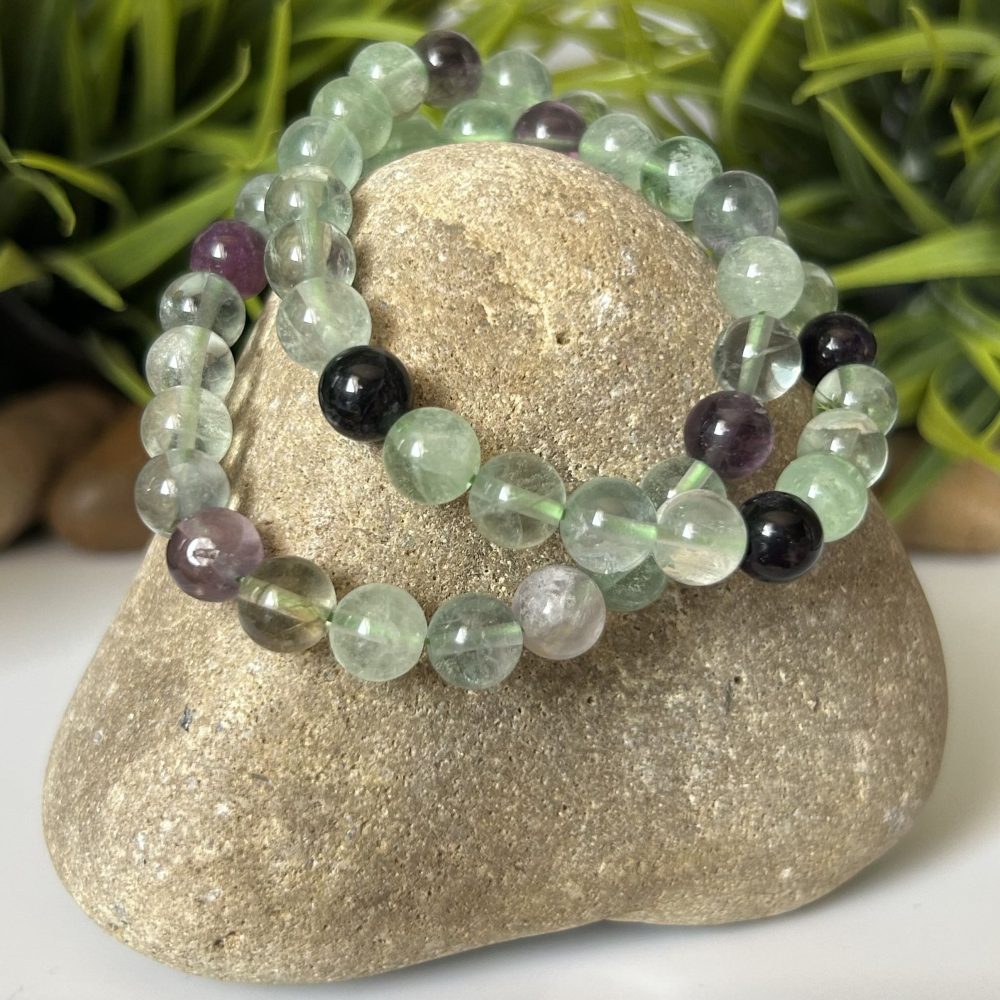 Bracelet Zen Fluorite Vert Mauve