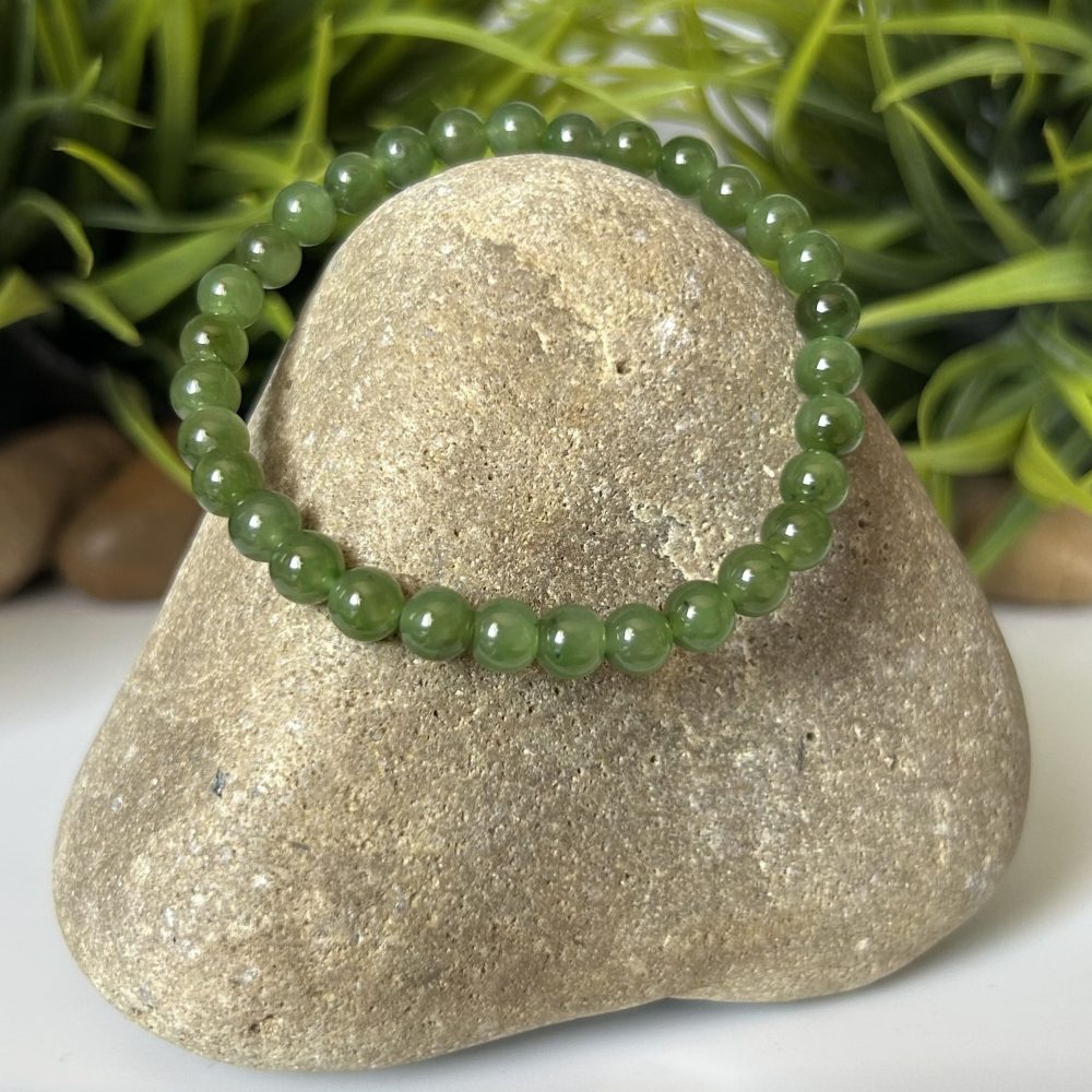 Bracelet Zen Jade Néphrite - 6 mm