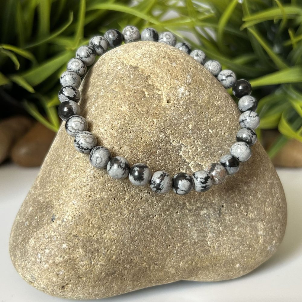 Bracelet Zen Obsidienne Flocon de Neige