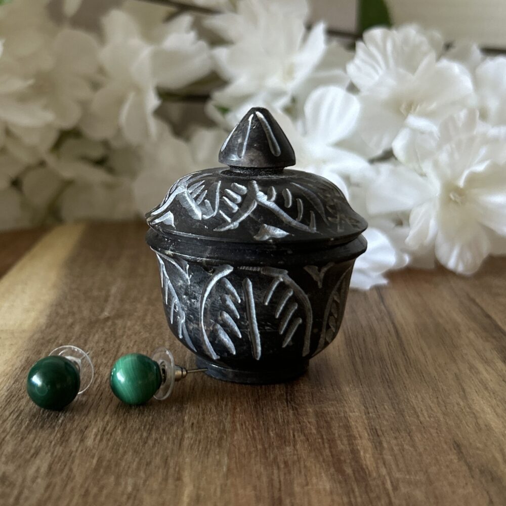 Boîte à Bijoux • Lulu • Pierre • Saponite • 6cm