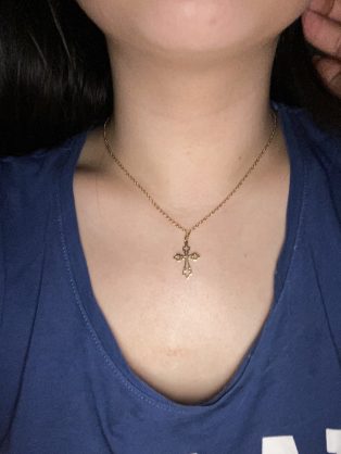 Collier Pendentif Acier Croix "Kolkata" - Doré photo review