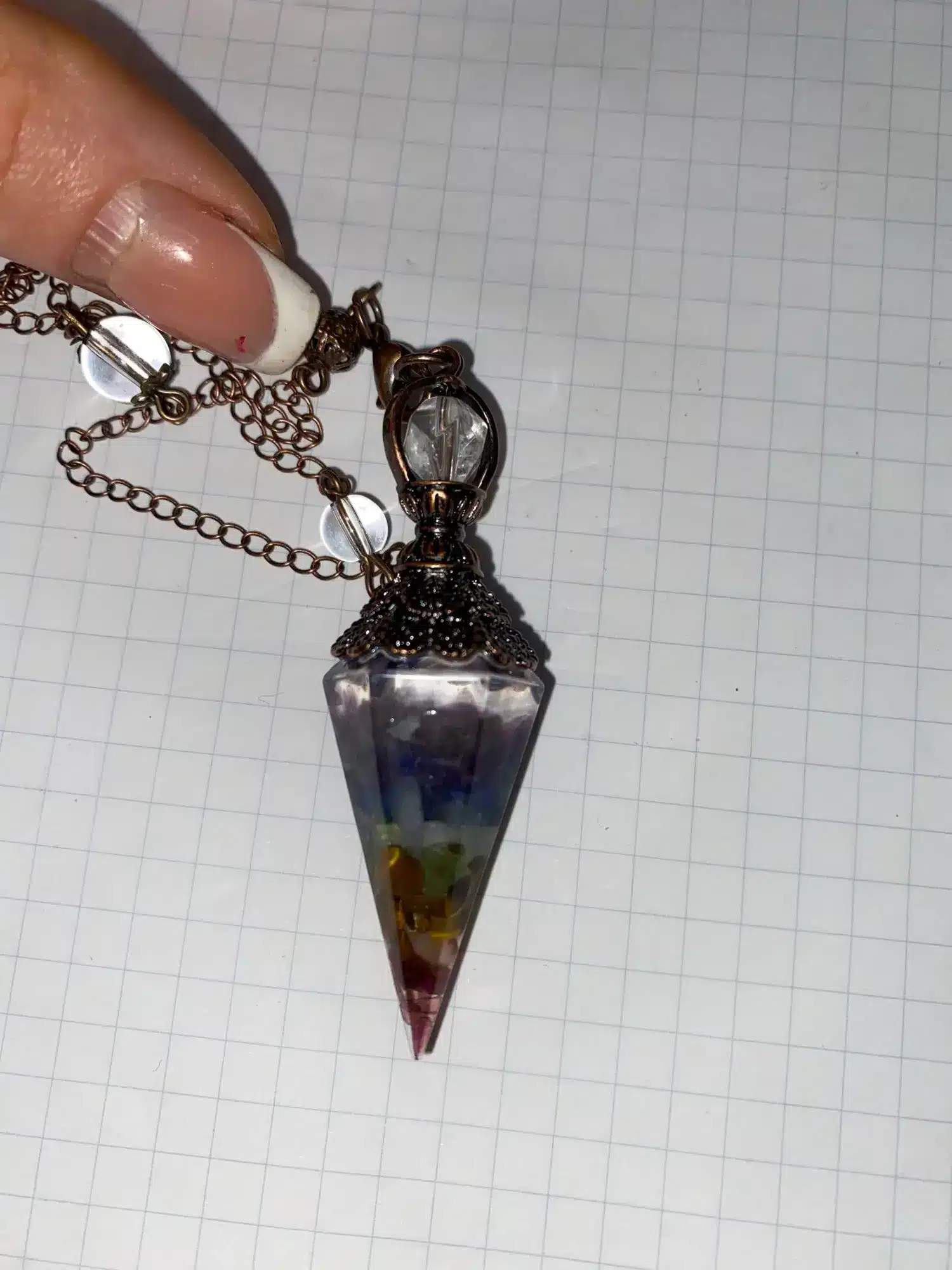 Pendule Divinatoire Antique - 7 Chakras photo review